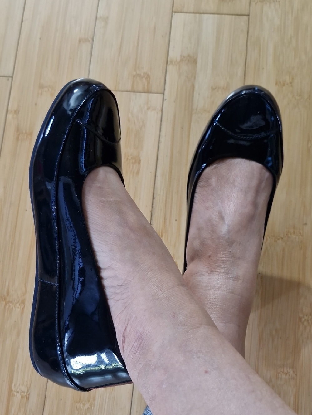Fitflop Navy Patent Ballet Flats US6